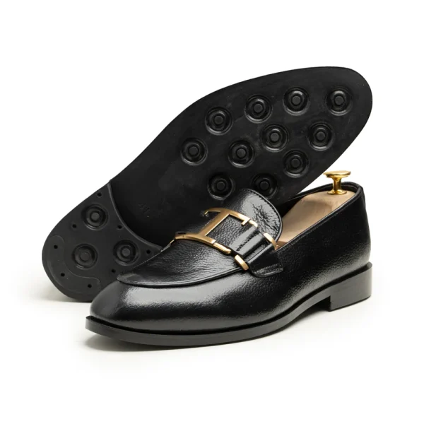 DSC01136-Edit Carbon Black Genuine Leather Shoes – Bold Style & Comfort for Men