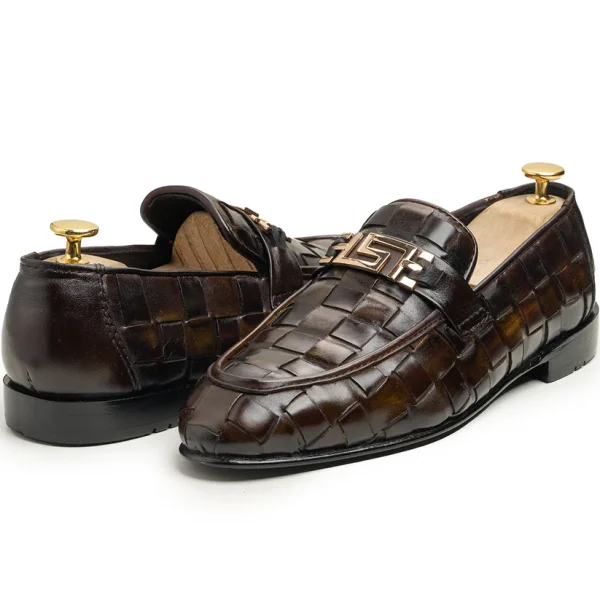 Luxury Moka Brown Genuine Leather Shoes