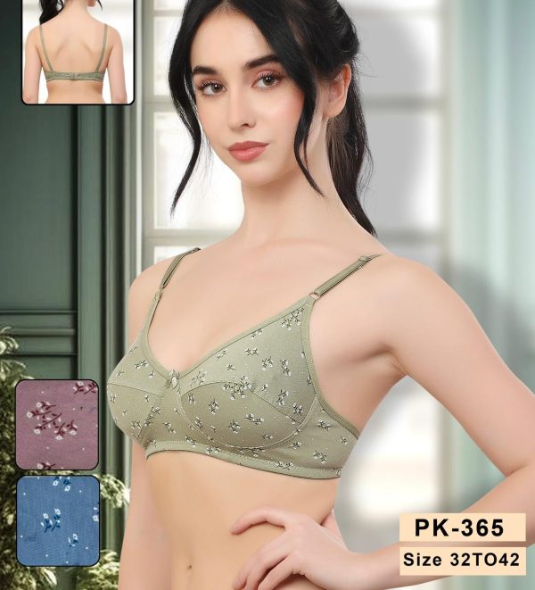 0045 Comfort Fit Non-Wired Non-Padded Soft Cup Printed Bra