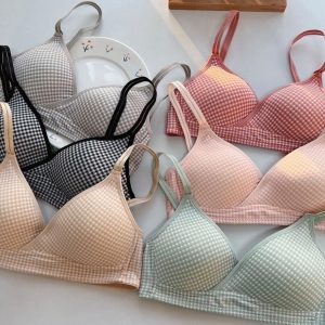 107 Floral Printed Soft Cotton Triangle Bra / Non-Padded (Wire-Free)
