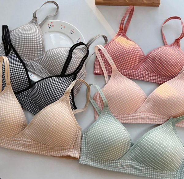 107 Floral Printed Soft Cotton Triangle Bra / Non-Padded (Wire-Free)