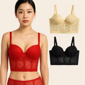 Red 2 In One Set Bra/Top